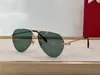 New fashion design classic shape pilot sunglasses 0427S exquisite K gold frame rimless lens simple and popular style versatile UV400 protective glasses