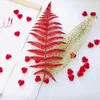クリスマスの装飾品フラッシュクリスマスツリー装飾フラワーグラスホローシミュレーション偽の花の葉ハロウィーン新年の装飾