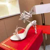 designerskie sandały wysokie obcasy designerskie buty, luksusowy szewc damski Rhinestone Crystal Buty luksusowy ślub słynny