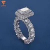 Fashion Gold Stone Ladies Engagement Wedding Rings Set Women Diamond Jewelry Moissanite Ring