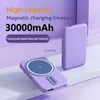 Cell Phone Power Banks 30000mAh PowerBank Mini Wireless Fast Charge Magnetic Charging Treasure High Capacity For iPhone Magsafe Charge External BatteryL2301