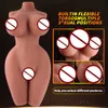 A Half body silicone doll half Wheat colored solid non inflatable male masturbator adult sex toy 1XHJ