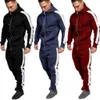 Mens Tracksuits Sports Suit Män Varma svettdräkter Set färgmatchande sportkläder stor storlek Sweatsuit Male S-3XL JBEJ