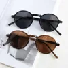 Okulary przeciwsłoneczne Peekaboo Vintage spolaryzowane okulary przeciwsłoneczne Retro Women TR90 UNISEX Okrągłe okulary przeciwsłoneczne dla mężczyzn CP Aceate Wysokiej jakości Brown Green YQ240120