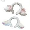 Cappelli da festa Fascia per capelli morbida in agnello Forma di animale Orecchie in peluche Cerchio per capelli per lavare il viso Fasce per capelli soffici per animali Costume da cartone animato Dropshipping YQ240120