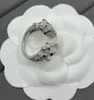 2024 nieuwe Luxe designer B merk bloem diamanten set holle metalen oorbellen cadeau vrouwen geen doos