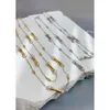 Lerca Commercio all'ingrosso Au750 Collana con vera collana di perle naturali d'acqua dolce personalizzata in oro puro e solido