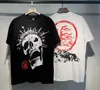 40 färger män designer t-shirts hellstars tshirts grafiska kvinnor tee tvättade gatu graffiti bokstäver tryck mens tees vintage svart löst montering plusstorlek kläder