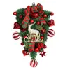 Decorative Flowers Wreaths Christmas Upside Down Wreath With Reindeer Mtifunctional Festival Theme For Door Window Fireplace Drop Deli Otdsn