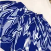 New girls tracksuits high quality baby dress suits Size 100-160 kids designer clothes Blue printed short sleeved top and skirt Jan20