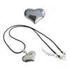 Pendentif Colliers Terahertz Collier d'énergie Big Heart Black Corde Chaîne Collier Costume Bijoux Punk Hip Hop