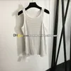 Diamant gestreept gebreid vest Designer mouwloze gebreide tops Sexy slim fit gebreid T-shirt Mouwloze ademende gebreide trui