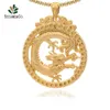 Green Dragon Play Beads Gold Pendant Men's Women's Trends To Attract Wealth And Treasure Buddhist Necklace