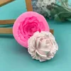 Bakvormen 3D Bloom Rose Siliconen Cakevorm Bloem Kaars Mallen Cupcake Snoep Chocolade Gebak Fondant Schimmel Decoreren Gereedschappen