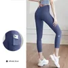 Alolulu yoga leggings kvinnor shorts beskurna kläder dam sport damer byxor tränar fiess bär flickor som kör leggings gym slim fit justera byxor