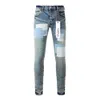 Jeans violets pantalons de créateur jeans nouveaux jeans stretch slim douleur pantalons déchirés pantalons décontractés de mode style de rue de qualité supérieure