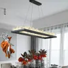 Chandeliers 2024 Modern LED Dimmable Ceiling Chandelier Bedroom Living Dinning Room Luminaire Black&White Crystal