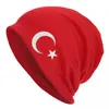 Basker flagga av kalkonskallies beanies caps hip hop vinter varma kvinnor män stickade hattar vuxna unisex turkisk stolt motorhuv