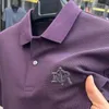 Polo's van herenpolo's cotton high-end merk poloshirt revers geborduurd Koreaanse mode kleding met korte mouwen 2024Summer t-shirt