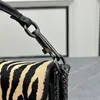 Abendtaschen 2024 Mode Leopardenmuster Handtasche Designer Klassische Kalbsleder Tasche Weibliche Schulterkette Manager Flap Crossbody für Frauen