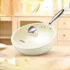 Pans Cobblestone Ceramic Glaze Non Stick Frying Pan Nano Stir Fried Vegetable Pot Modern Minimalism Multifunctional Cookware Wok