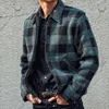 Autumn And Winter New Hot Selling Trends In Europe And America, Fashionable Lapel Plaid Long Sleeved Jacket Jacket, Men's Trend