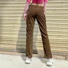 Damesbroek Herfst Casual Corduroy Lange Broek Dames Skinny Hoge Taille Capri Mode Y2K Pocket Joggingbroek Rits 90s