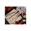 Chokers Real Pearls Long Sweater Jóias Inverno / Primavera / Verão / Outono Colar de Pérolas Atadas Jóias à Venda 240104 Drop Deli Dh2Vw