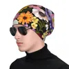 Berets Spring Garden Party Floral -Black dzianin kapelusz luksusowe piam