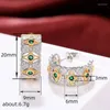Halsbandörhängen Set Milan Fashion Venice tårar för kvinnor ins domstol i tvåfärgstjärna Stjärna Moon Eye Ring Fine Jewelry Factory