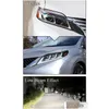Led Daytime Running Car Head Light For Sienna Headlight 2011- Dynamic Turn Signal Dual Beam Lens Lamp Drop Delivery Automobiles Motorc Otvhr
