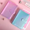 A5/A6 PU Macaroon Laser Glittter Loose-Leaf Cover Binder Dairy Notebooks Hard Refill Journal Travelers Notebook