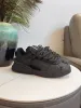 2024 Designer übergroße Sneaker Freizeitschuhe Sohle Weiß Schwarz Leder Luxus Samt Wildleder Damen Espadrilles Herren Hochwertige flache Schnürung 0629