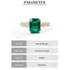 Twisted Moissanite Band Lab Grown Emerald Stones Ladies Finger Gold Ring Design Promise Rings For Women