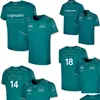 Motorradbekleidung F1 2023 offizielles Teamfahrer T-Shirt Forma 1 Racing Shirt Kurzarmelbe Fans Summer Fashion Green Jersey Custom OT8RF