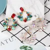 Orecchini pendenti 2024 perline di cristallo colorate di moda per le donne fascino grande pendente appeso gioielli da sposa per feste nuziali