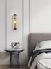 Wall Lamp Copper Glass Bedroom Bedside Living Room Decor Corridor Light