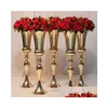 Party Decoration Wholesale Sier Metal Flower Stand For Table Centerpieces And Event Floral Vase 335Daotude Drop Delivery Home Garden F Otx4E