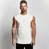 Men's Tank Tops Compression Sleeveless Shirt Fitness Mens Tight Blank Top Workout Vest Cotton Muscle Gym Clothing