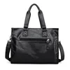 Men PU Leather Shoulder Bags Casual Tote Travel Mens Crossbody Bag Luxury Messenger Bags Fashion Korean Handbag Business Laptop Bag