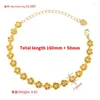 Charm Bracelets ZHUKOU High Quality Flowers Women Brass Gold Plated Cubic Zirconia Adjustable Girls Jewelry Wholesale VL389