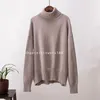 Women's Sweaters Solid Turtleneck Sweater 2024 Euro-American Fall-Winter Loose Knitwear Ins Pullover Sweater Women