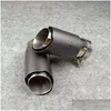 Exhaust Pipe Wholesale 1Pcs Car M Logo Pipes Matte Carbon With Stainless Steel Tips For Vw Benz Porsche Muffler End Drop Delivery Auto Otnhv
