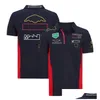 Motorcykelkläder F1 Team Uniform kortärmad lapel racing skjorta avslappnad snabbtorkning t-shirt kan anpassas droppleverans Automo otcrx