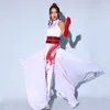 Stage Wear 2024 Style chinois Jazz Dance Costume Femmes Fée Costume Blanc Kpop Tenues Discothèque Dj Bar Gogo Performance Vêtements L12234