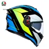 Vollgesichts-Offener Agv-K-Motorradhelm, Auto-Fan Chen Agv K5s Doppellinsen-Antibeschlag-Vollhelm, Sportwagen-Helm, Motorradausrüstung, Vier Jahreszeiten, atmungsaktiv, KP9X