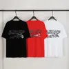 Designer de roupas moda camiseta lavar água velha hip hop rua tendência masculina e feminina de manga curta camiseta 589