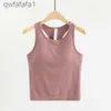 Alinhar Limões Colete de Yoga com Mulheres Regatas Fitness Sem Mangas Cami Camisas Esportivas Slim Ribbed Running Gym Construído em Sutiã Top Blusas A3UZ