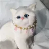 Collari per cani Moda personalizzata Nome personalizzato Collare di perle per animali domestici Gioielli per gatti Lettere Ciondolo Accessori dolci per cuccioli