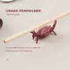 Skålar japansk kreativ söt krabba penna hållare viktlyftning krabbor penna konsol förvaringsställ present stationery